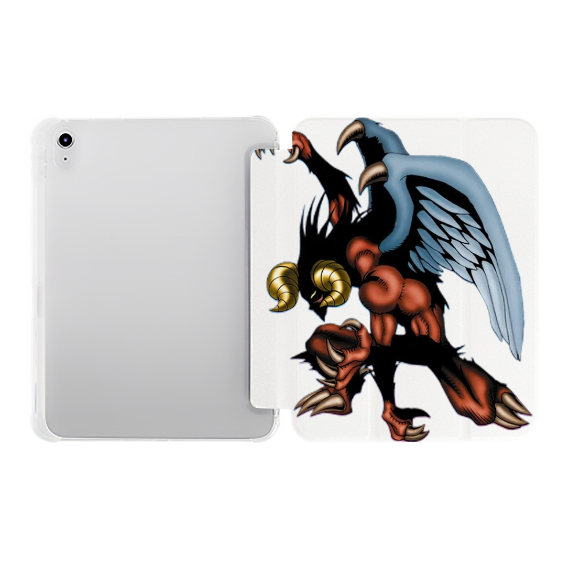 （画像用） 遊☆戯☆王 Yu-Gi-Oh! IPad ケース ペン収納付き 三つ折りスタンド PUレザー×シリコン 対応機種9.5/10.5/10.9インチ